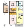 ヴィルヌーブ野路 2LDKの間取り