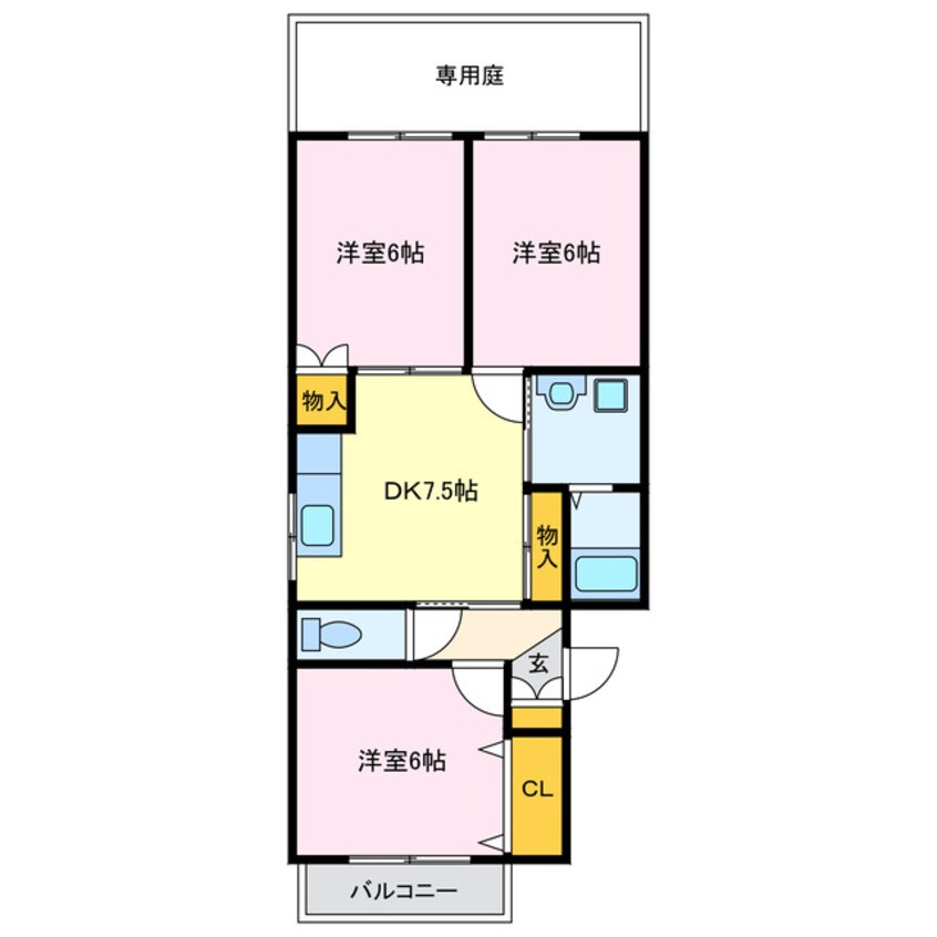 間取図 ライフイン・ツインクル参番館