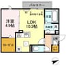 クレアンジュ 1LDKの間取り