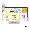 クレアンジュ 1LDKの間取り