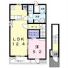 パンニャ諏訪山 1LDKの間取り