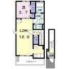 Progress 1LDKの間取り
