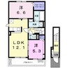 プラネット 2LDKの間取り