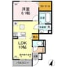 椿 1LDKの間取り