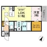 レクエルド 1LDKの間取り
