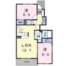 ベル・フィオーレ 2LDKの間取り