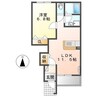 サンライトビュー 1LDKの間取り