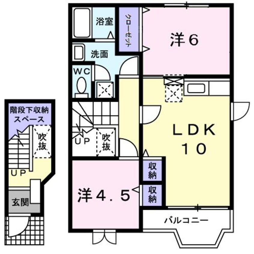 間取図 フラワー欠間