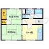 丸東アパート 2DKの間取り