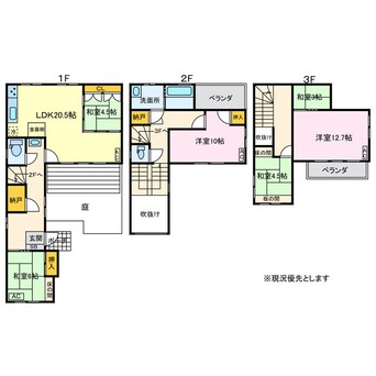 間取図 蒲郡市大塚町貸家