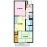 ルミエール近藤 2DKの間取り
