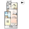 ボヌール幸田 2LDKの間取り