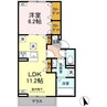リッツハウスⅡ 1LDKの間取り
