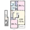 ステラートMM 2LDKの間取り
