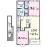 エトワールB 2LDKの間取り