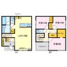 蒲郡市清田町　戸建て賃貸D棟 3LDKの間取り
