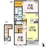 パストラル　ヴィブレ 2LDKの間取り