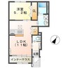 ルート１サイド 1LDKの間取り