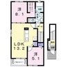 ラスパシオ　A 2LDKの間取り