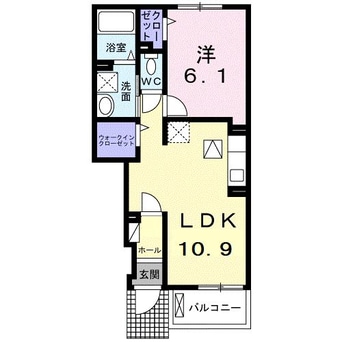間取図 グランドソレイユ 　D