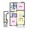 ぺル　ラ　メール　相見 2LDKの間取り