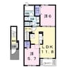 ルイ　A 2LDKの間取り