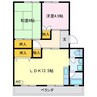 コーポ清水 2LDKの間取り