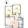 ベル　ウッドⅡ 2LDKの間取り