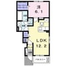 ラ・フォンテC 1LDKの間取り