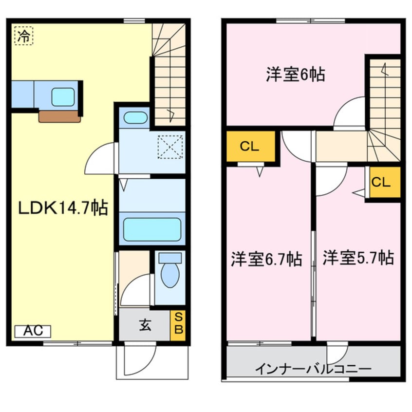 間取図 メゾネット　マイリⅡ