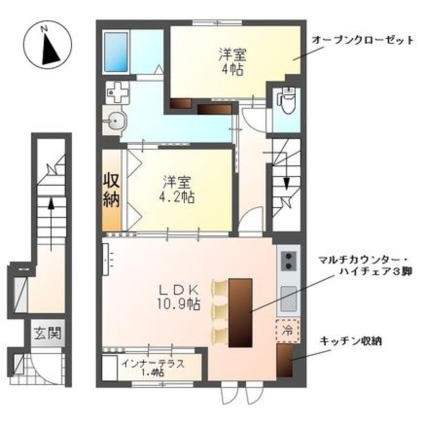 間取図 額田郡幸田町賃貸アパート新築工事