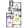 GRAND　相見A 2LDKの間取り