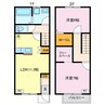 グラシアⅢ 2LDKの間取り