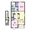 ルイ　A 2LDKの間取り