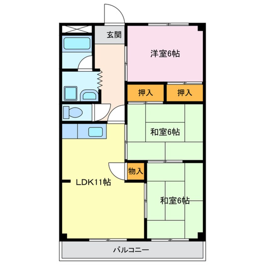 間取図 グランシャリオ幸田