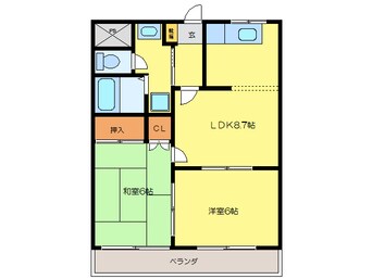 間取図 サニーパレスハネカ