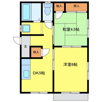 間取図 コーポハネカ