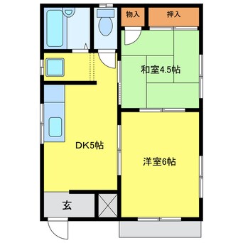 間取図 コーポハネカ