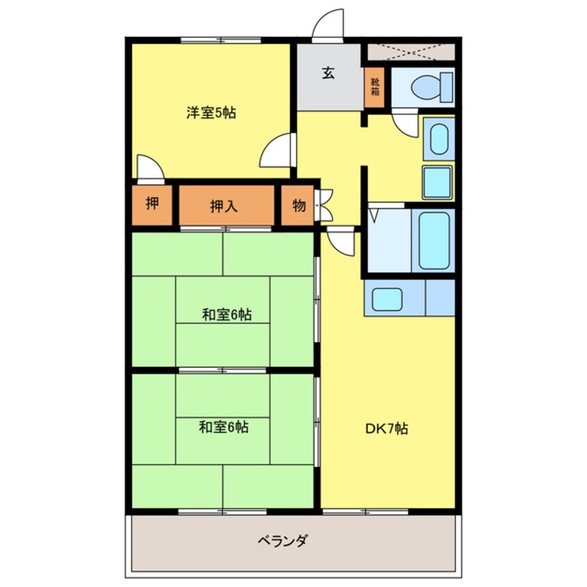 間取図 グリーンコートヒロⅡ