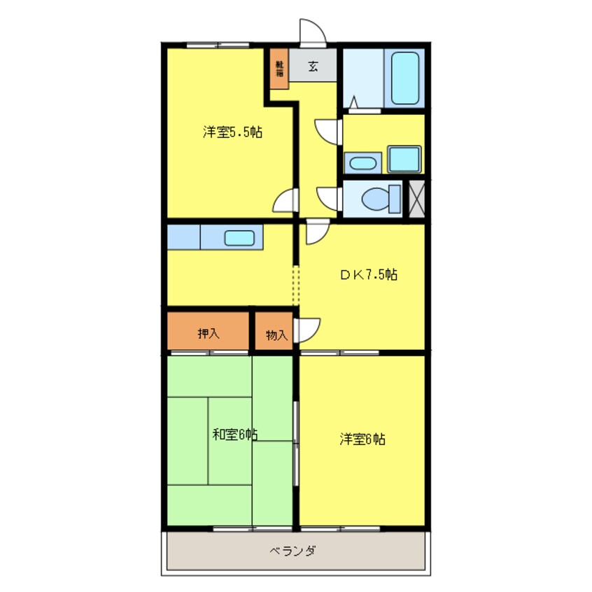 間取図 サンジェンヌ桔梗