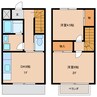 リバーサイド小田 2DKの間取り