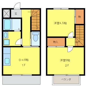 間取図 リバーサイド小田