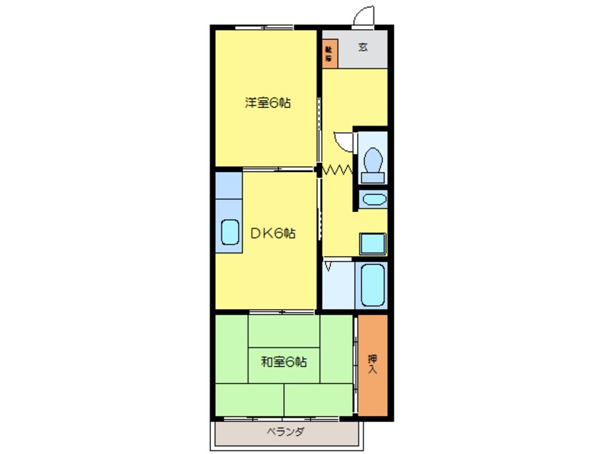 間取図 フラット立石（服部）