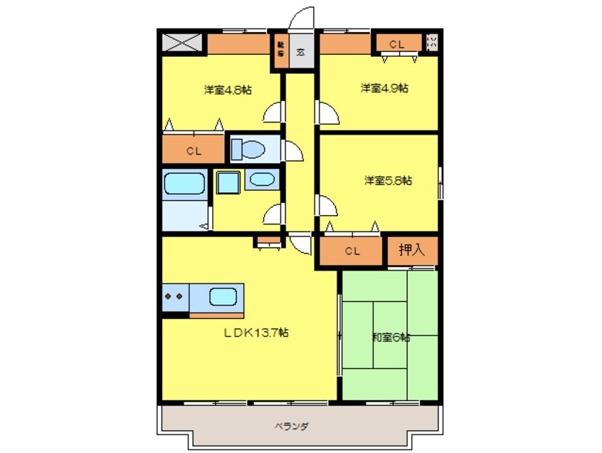 間取図 キャッスル桜ヶ丘