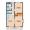 アップルハイツ 2DKの間取り