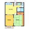 ヴェルデコート山崎 2DKの間取り