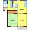 ニューシャトー 2DKの間取り