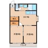 グリーンピア上野 2DKの間取り