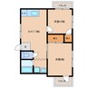 グリーンピア上野 2DKの間取り