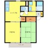 ルミエル 2DKの間取り
